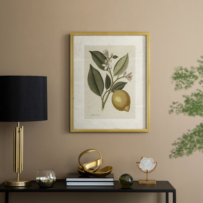 Reproduction florale vintage avec encadrement CECLxx III - bois massif