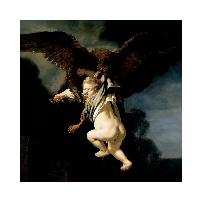 The Abduction Of Ganymede by Rembrandt Van Rijn - Wrapped Canvas Gallery-Wrapped Canvas Giclée