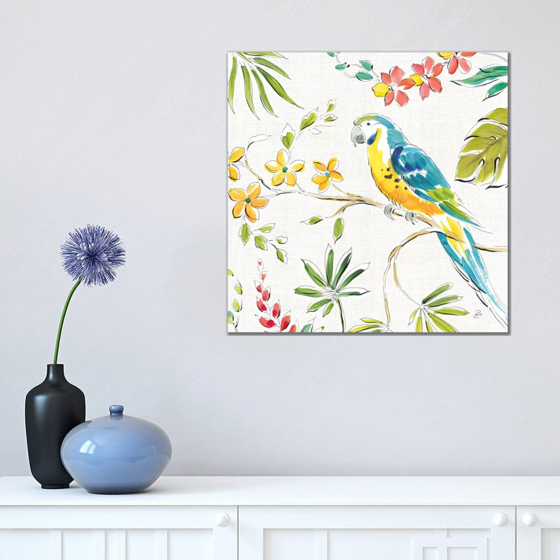 Tropical Oasis, White by Daphne Brissonnet - Wrapped Canvas Gallery-Wrapped Canvas Giclée, 45.72 cm H x 45.72 cm W