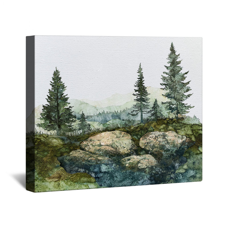 Toile de montagne avec paysage de montagne, 20 po x 24 po