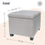 45cm Wide Tufted Square Solid Colour Footstool Ottoman with Storage