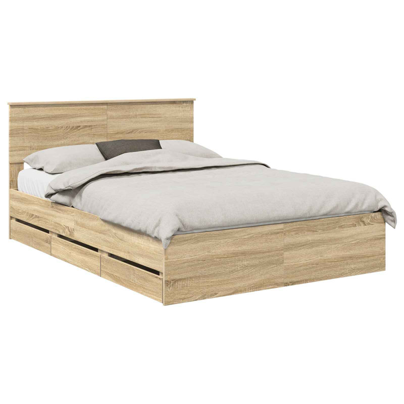 Bed, European Kingsize (160 x 200 cm), Sonoma Oak