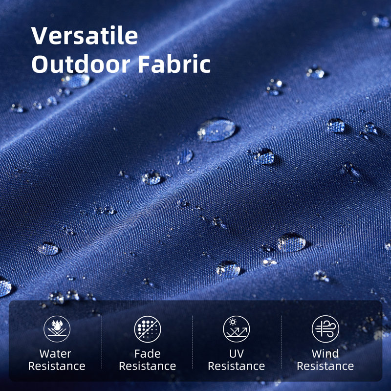 Parasol 14,5Ft Double-Side Patio, Bleu