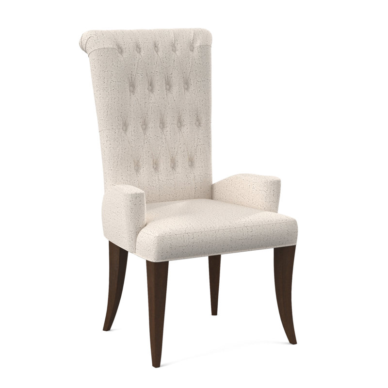 Grand fauteuil Gossamer, Noyer américain, Écaille de tortue lin