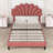 Mireia Upholstered Wooden Platform Bed with Headboard-2107350479-2107350478