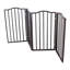 Barrière pour animaux - Barrière pour chiens, portes, escaliers ou maison - Autoportante, pliante, brune, en bois arqué