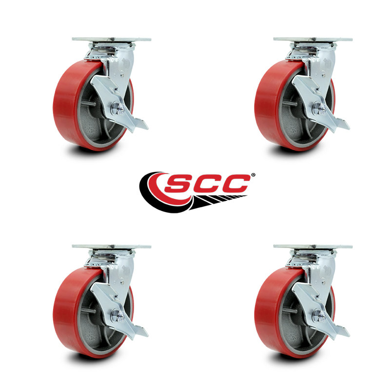 Polyurethane and Cast Iron Caster