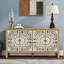 Buffet sculpté avec porte et pieds en bois massif-302515152-331747488