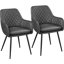 Upholstered Dining Chair with Modern Tufted PU Leather-1452466896