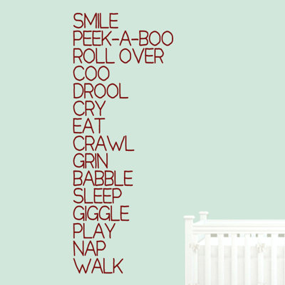 Décalcomanie murale « baby words »