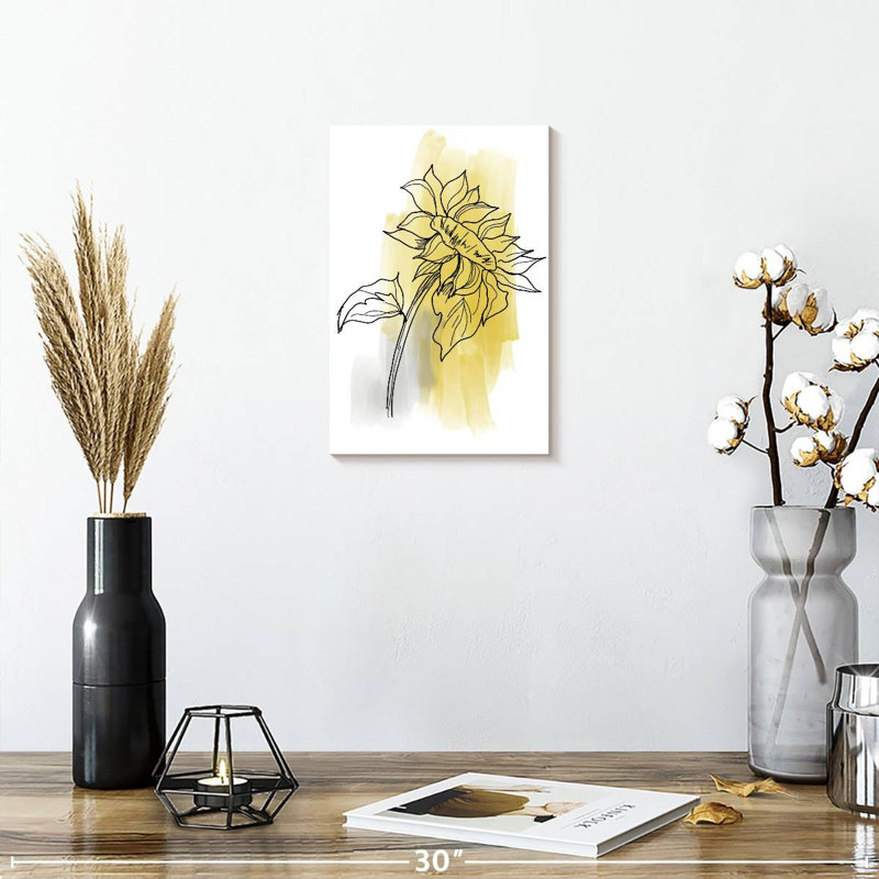 Harnek botanique en gris I, H 12 po x l 8 po