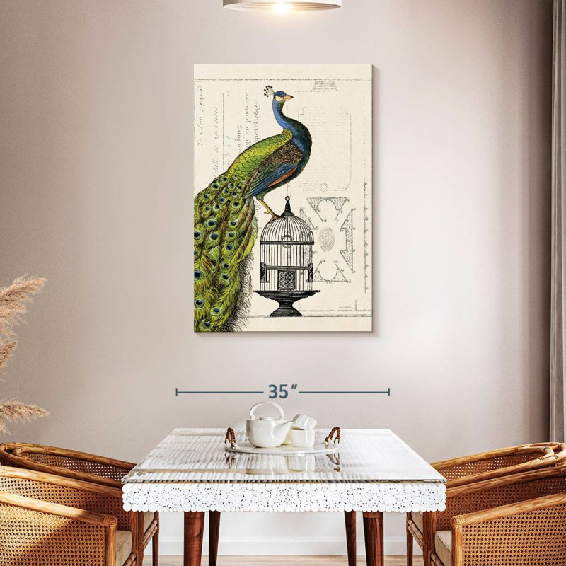 Brampt Peacock Birdcage I, 45" H x 30" W