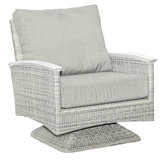Bella Wicker Teak Outdoor Swivel Lounge Chair