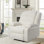 Fauteuil inclinable manuel en velours côtelé avec dossier à oreilles Ameiah