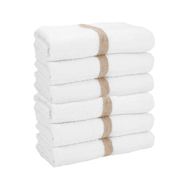 Power Gym Bath Towel 22x44 Beige (6/Pack)