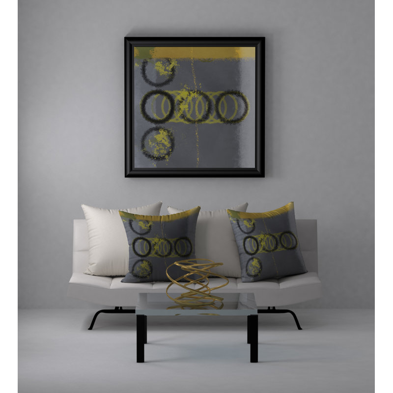 Abstract Throw Pillow, 18" H x 18" W
