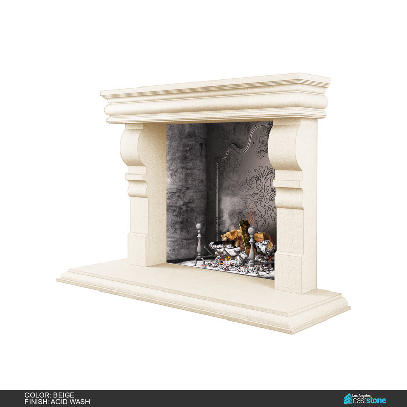 Hamilton Fireplace Surround, Acid Wash /Beige