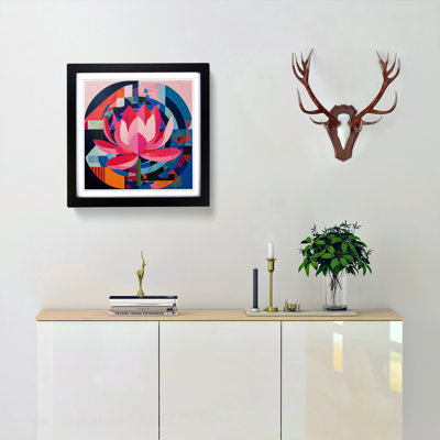 Lotus Flower Constructivism No.6 - Framed Print