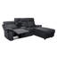 DS Living Home Furniture 3 Seater Leather Match Reclining Sofa & Chaise-1358405857-1358405863