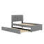 Lit plateforme tapissier avec lit gigogne Ramonda-108411515