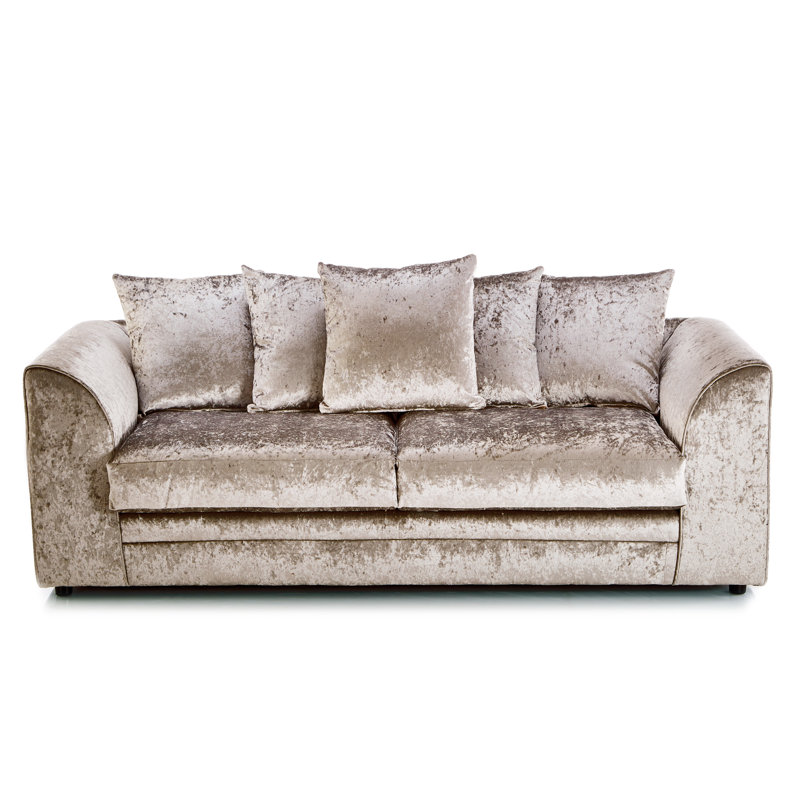 Romelia Velvet Sofa, Mink, 3