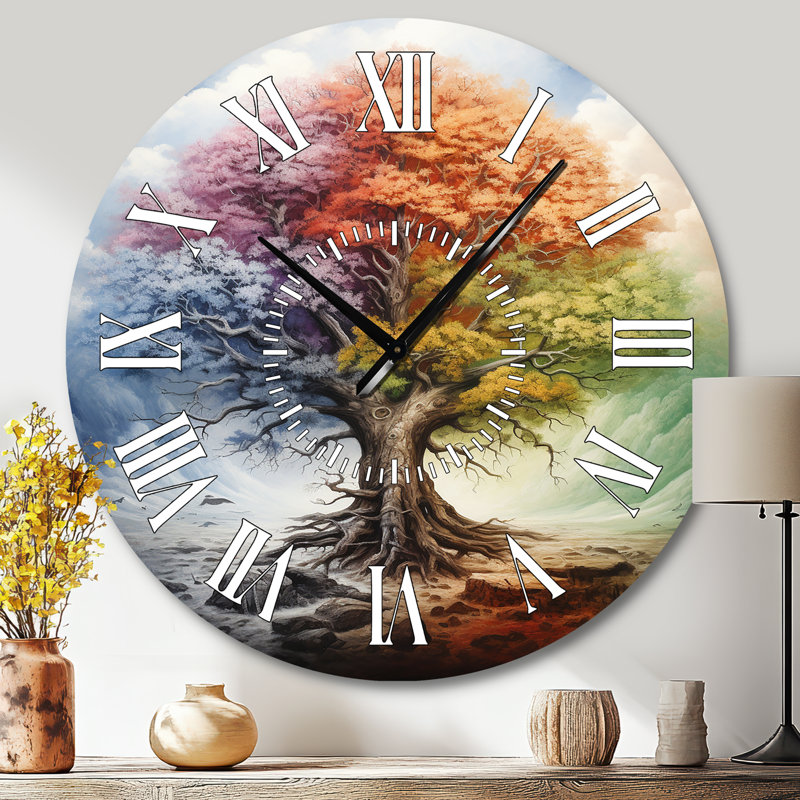Horloge murale arbre de vie toutes saisons I, Grand