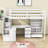 Haken Kids Twin Loft Bed with Drawers-1826652079