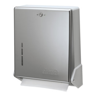 True Fold Metal Front Cabinet Towel Dispenser in Chrome