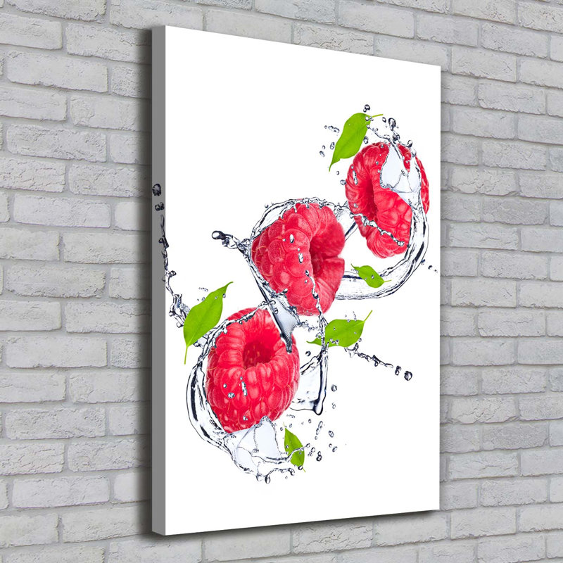 Raspberries - Wrapped Canvas Print