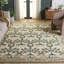 Tapis floral en laine et en coton touffeté à la main Weyburn-1906454535