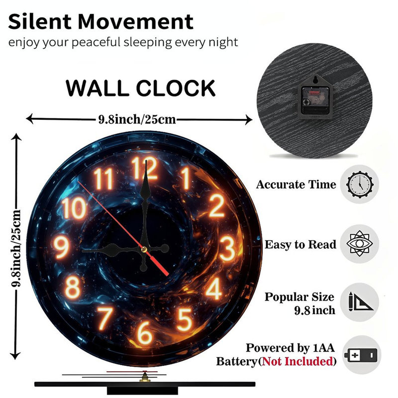 Vortex cosmique avec chiffres lumineux