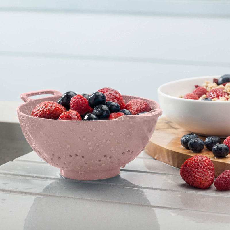 Premium Melamine Colander, Small 15cm, Rose Pink
