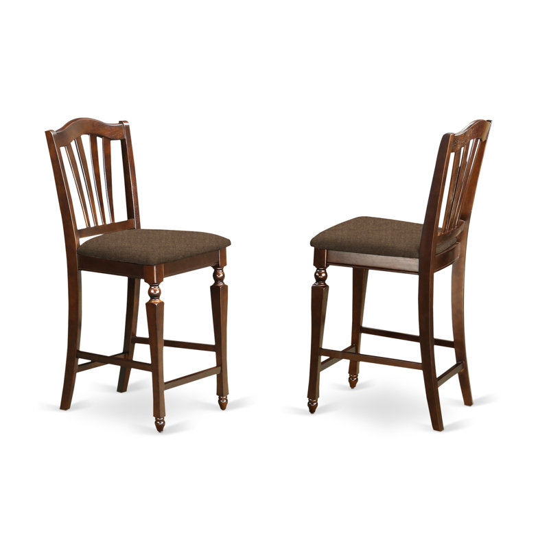 5-Piece Solid Wood Top - Dining Room Set - Seats 4, Mahogany, Brown/Mahogany
