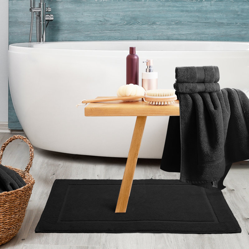 Ensemble de serviettes 6 pièces 100% coton Danni-Leigh., Noir, noir, noir, noir, Ensemble de 4 ensembles de bain