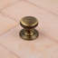 28mm Antique Brass Layered Round Cabinet Knob