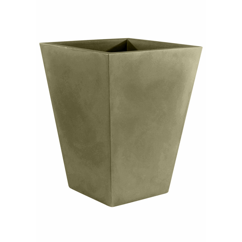 Cono Resin Pot Planter, 25.5" H x 19.75" W x 19.75" D, Bronze