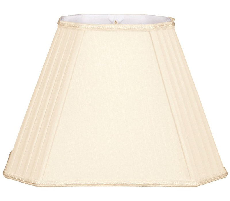Silk Empire Lamp Shade, Eggshell, 7.5" H x 10" W x 10" D