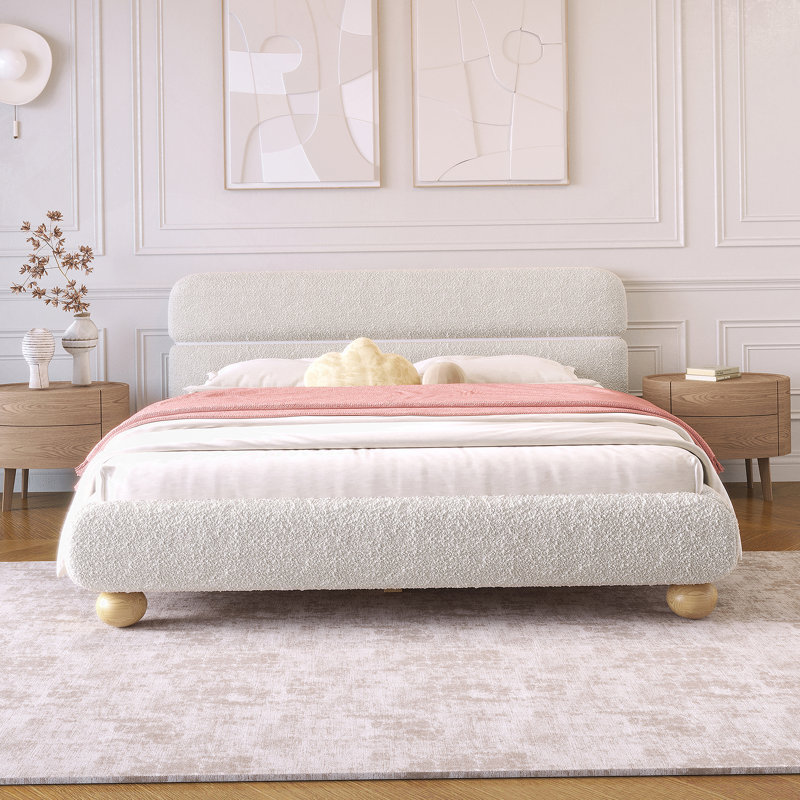 Lit tapissier contemporain Curve-Shaped Design