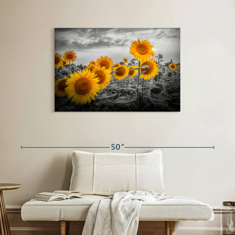 Harnek Sunflowers In The Evening - couleur jaune, H 26 po x l 39 po