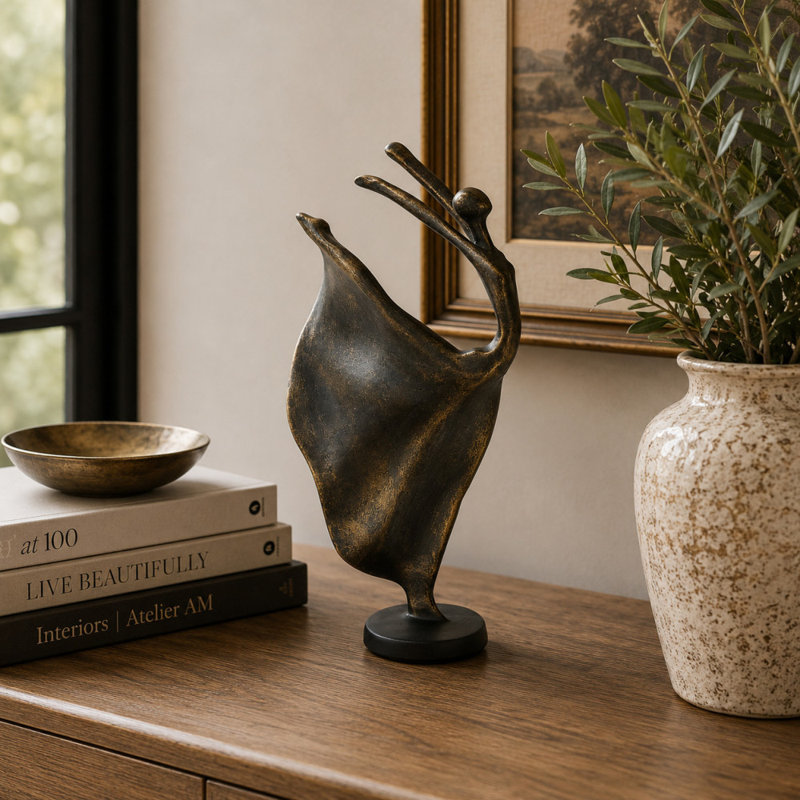 Sculpture en laiton Polystone Dancer