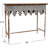 Deitra Rustic Farmhouse Metal Console Table with Solid Wood Top-360778784