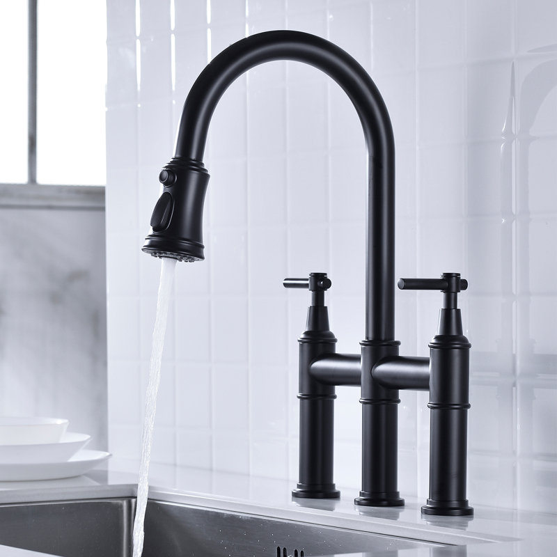 Bridge Kitchen Faucet With Pull-Down Sprayhead | Gift Idea