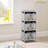 3 Drawer Wooden Cabinet with Wicker Storage Baskets and Tan Teddy Bear Design for Home Organization