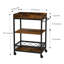 Solid Wood Top Kitchen Cart