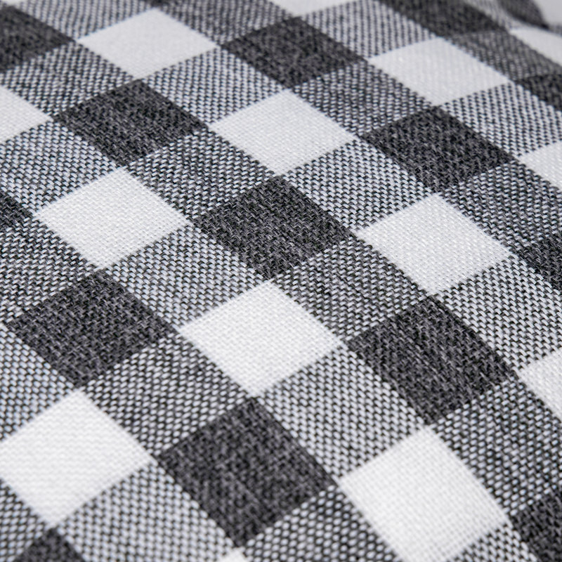 Housse de coussin rectangulaire en polyester , gris