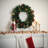 Artificial 24" LED Mixed Pine Christmas Wreath with Flocking, Pinecones and Berries, Green