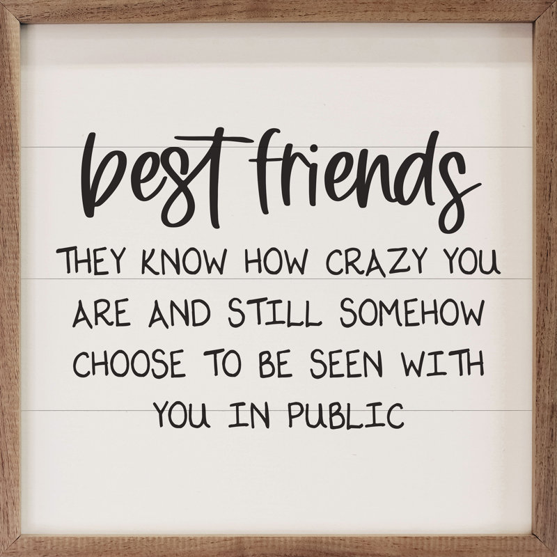Best Friends Crazy White, 24" H x 24" W x 1" D
