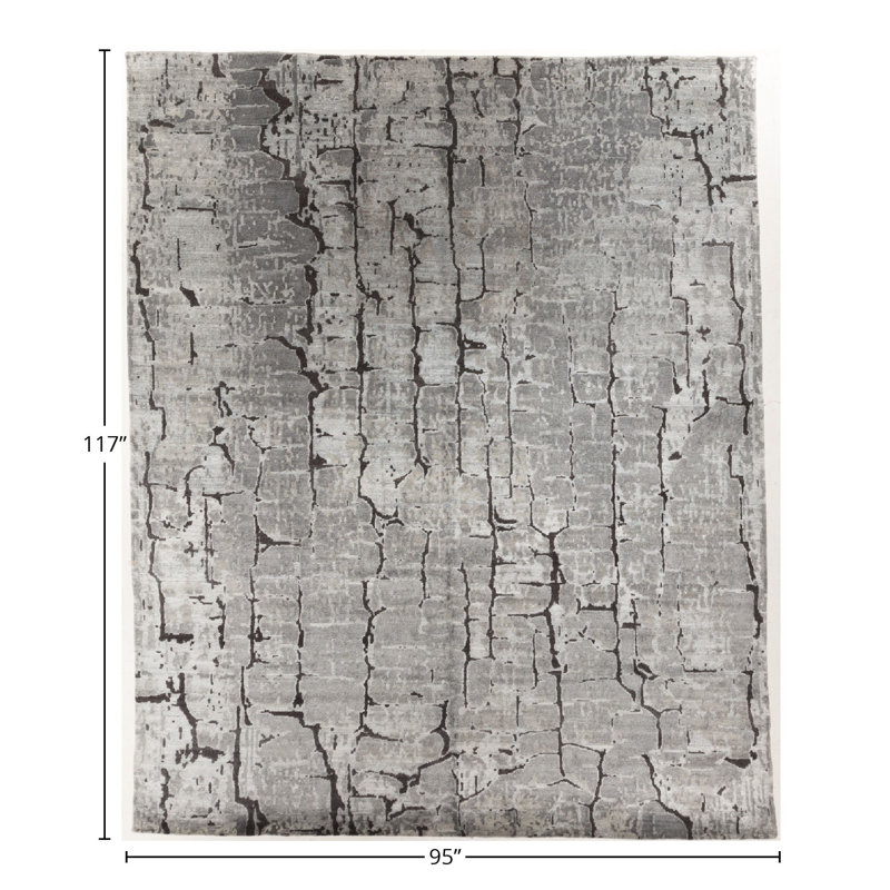 Hand Knotted Abstract Area Rug