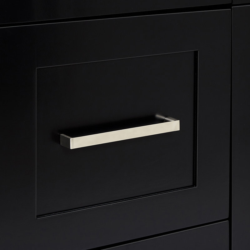 Paulla 60'' W Double Bathroom Vanity Base, Black