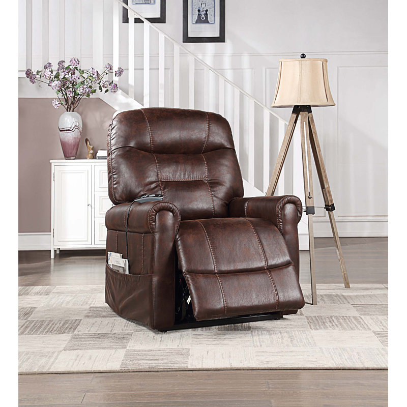 Chaise berçante Alexas, Tissu noyer